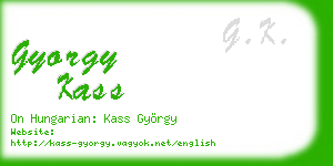 gyorgy kass business card
